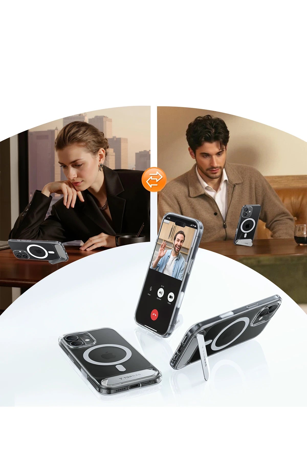Torras iPhone 17 P Stand Serisi Magsafe Telefon Kılıfı Torras iPhone 17 P Stand Serisi Magsafe Telefon Kılıfı